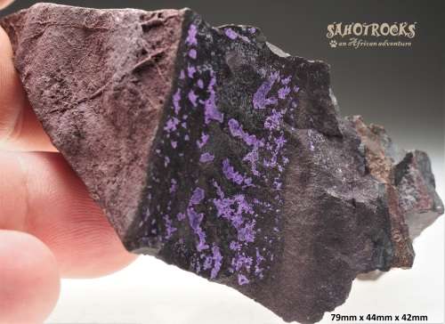 Sugilite fibrous (Cybelene, Luvulite, Royal Azel)- Nchwaning II Mine, Kalahari, South Africa