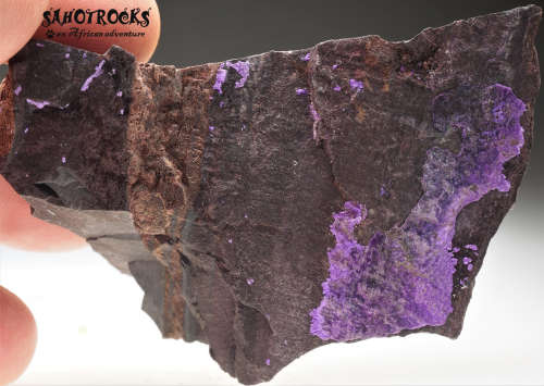 Sugilite fibrous (Cybelene, Luvulite, Royal Azel)- Nchwaning II Mine, Kalahari, South Africa