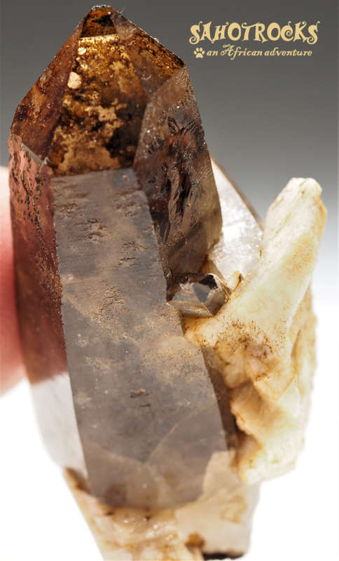 Lemurian Seed Crystal Wand - Quartz, A-Feldspar - Mount Malosa, Malawi