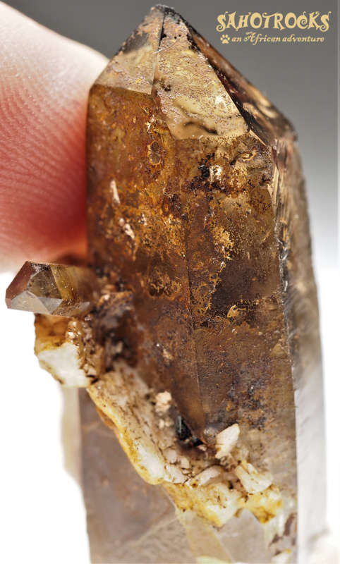 Lemurian Seed Crystal Wand - Quartz, A-Feldspar - Mount Malosa, Malawi