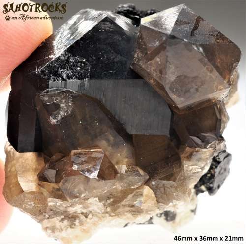 Tourmaline Opal-AN Goethite, Smokey Quartz, K-Feldspar - Erongo Mountain, Namibia