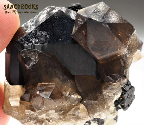 Tourmaline Opal-AN Goethite, Smokey Quartz, K-Feldspar - Erongo Mountain, Namibia