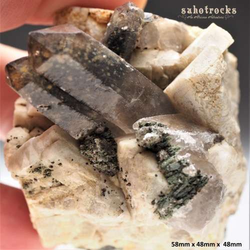 Aegirine Goethite, Smokey Quartz A-Feldspar RECORD KEEPER - Mount Malosa, Malawi