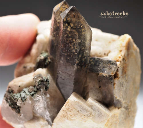 Aegirine Goethite, Smokey Quartz A-Feldspar RECORD KEEPER - Mount Malosa, Malawi