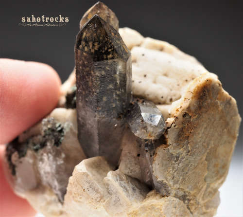 Aegirine Goethite, Smokey Quartz A-Feldspar RECORD KEEPER - Mount Malosa, Malawi
