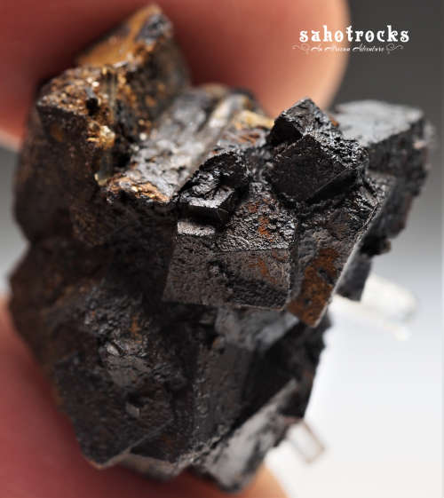 Aquamarine and Goethite pseudomorph after Magnetite - Erongo mountain, Namibia