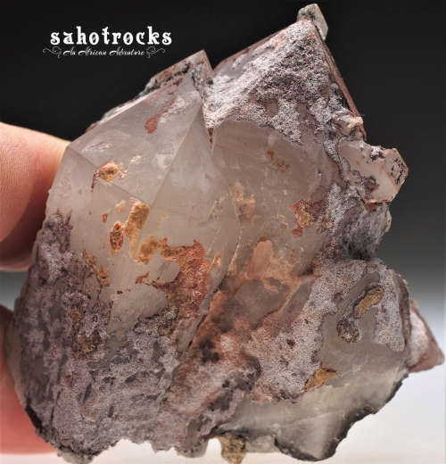 Floater Quartz Crystal with Hematite - Orange River Region, Kalahari, South Africa