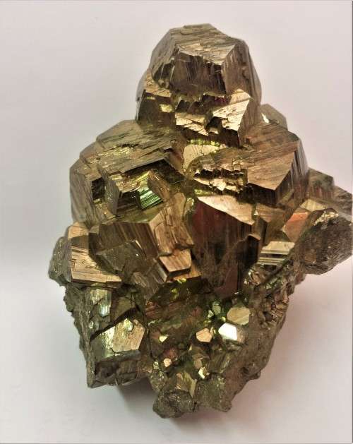 Pyrite Cluster in Buddha shape - Huanzala Mine, Huallanca District, Peru