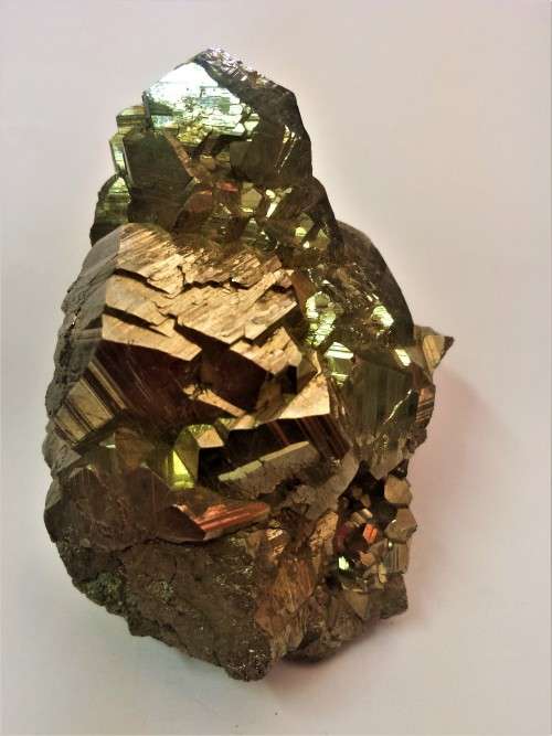 Pyrite Cluster in Buddha shape - Huanzala Mine, Huallanca District, Peru