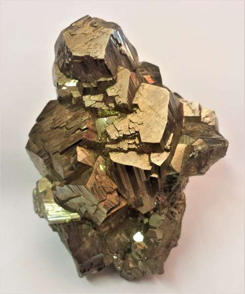 Pyrite Cluster in Buddha shape - Huanzala Mine, Huallanca District, Peru