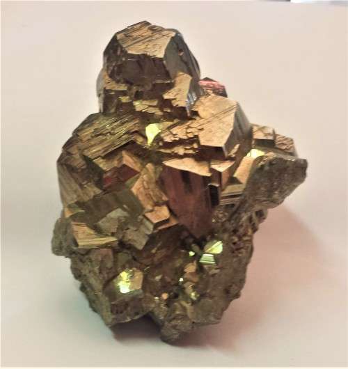 Pyrite Cluster in Buddha shape - Huanzala Mine, Huallanca District, Peru