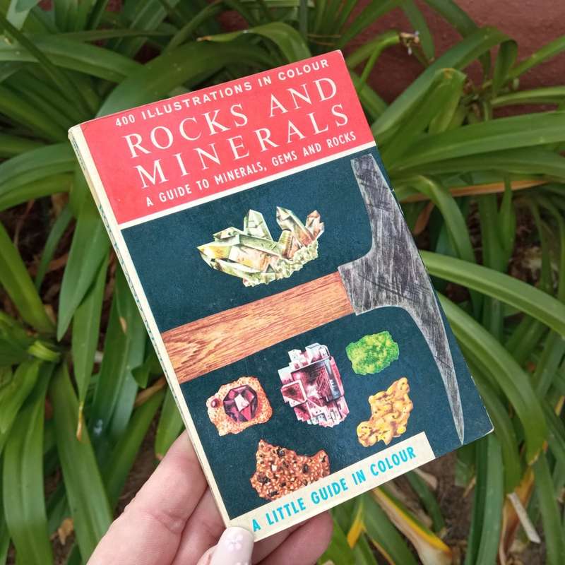 Rocks and Minerals, 1965 VINTAGE BOOK soft cover- in colour, A guide to minerals gems rocks
