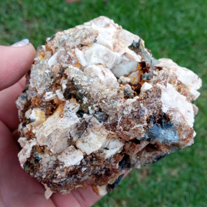 Riebeckite FIST SIZE 9.3 cm Aegirine Feldspar Zircon Arfvedsonite - Mt Malosa, Zomba, Malawi 384g