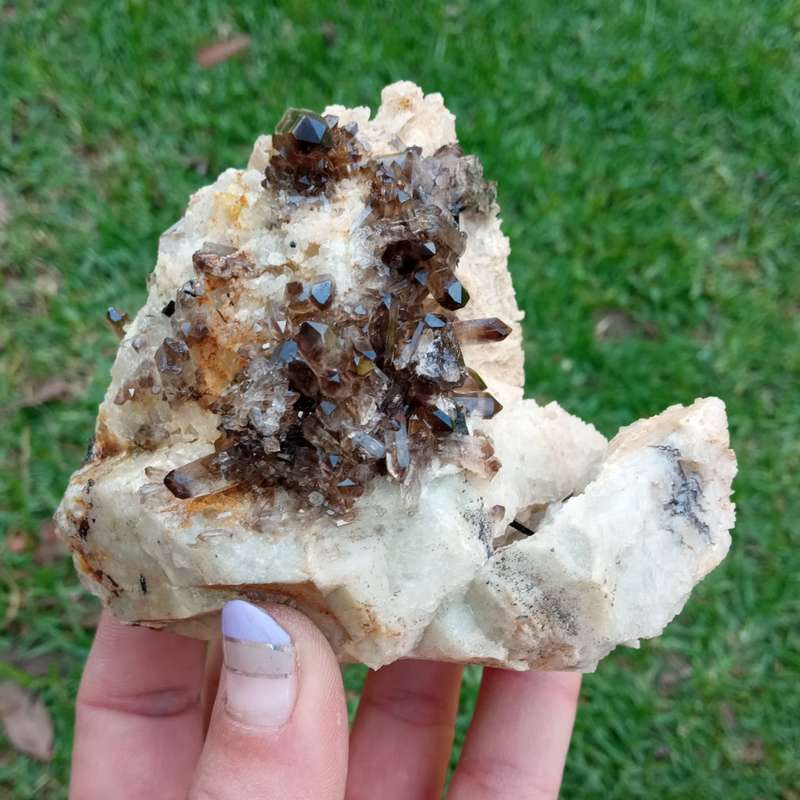XL smoky quartz, fist sized, arfvedsonite aegirine oligoclase, Mt Malosa, Zomba, Malawi 505g 9.9cm