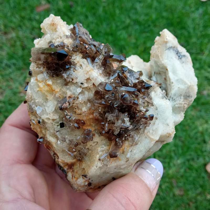 XL smoky quartz, fist sized, arfvedsonite aegirine oligoclase, Mt Malosa, Zomba, Malawi 505g 9.9cm