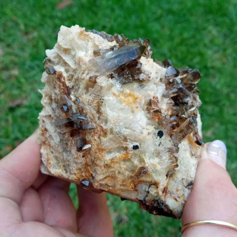 XL smoky quartz, fist sized, arfvedsonite aegirine oligoclase, Mt Malosa, Zomba, Malawi 505g 9.9cm
