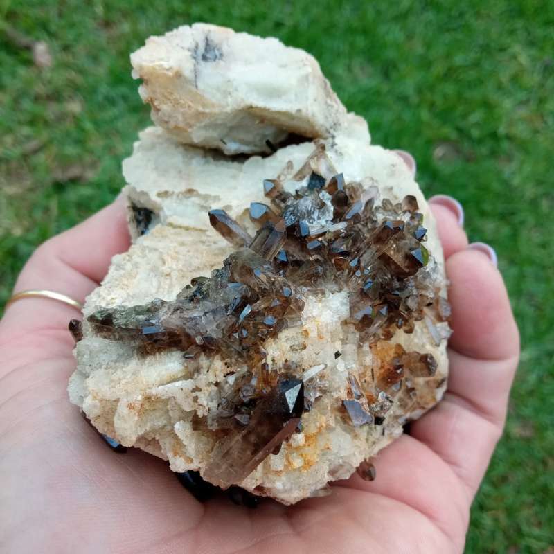 XL smoky quartz, fist sized, arfvedsonite aegirine oligoclase, Mt Malosa, Zomba, Malawi 505g 9.9cm