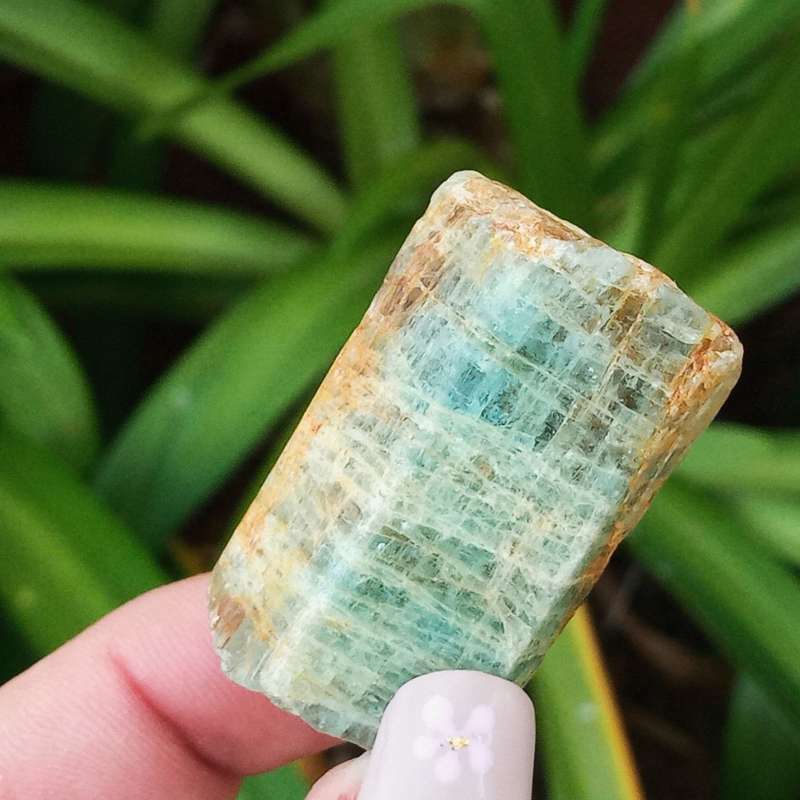 Beryl Heliodor Aquamarine 4cm - Zambia - faceting rough, lapidary materials