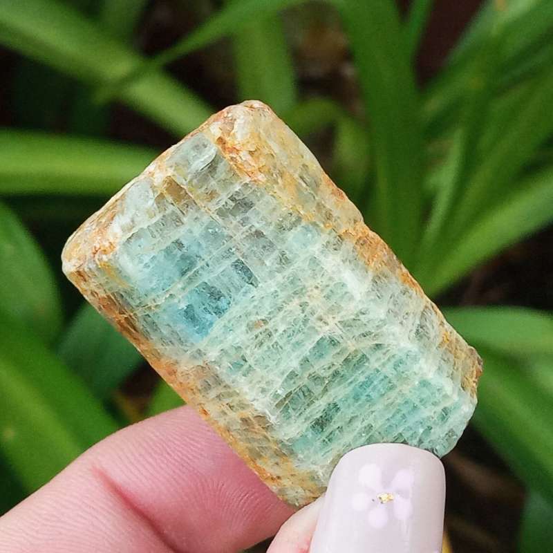 Beryl Heliodor Aquamarine 4cm - Zambia - faceting rough, lapidary materials