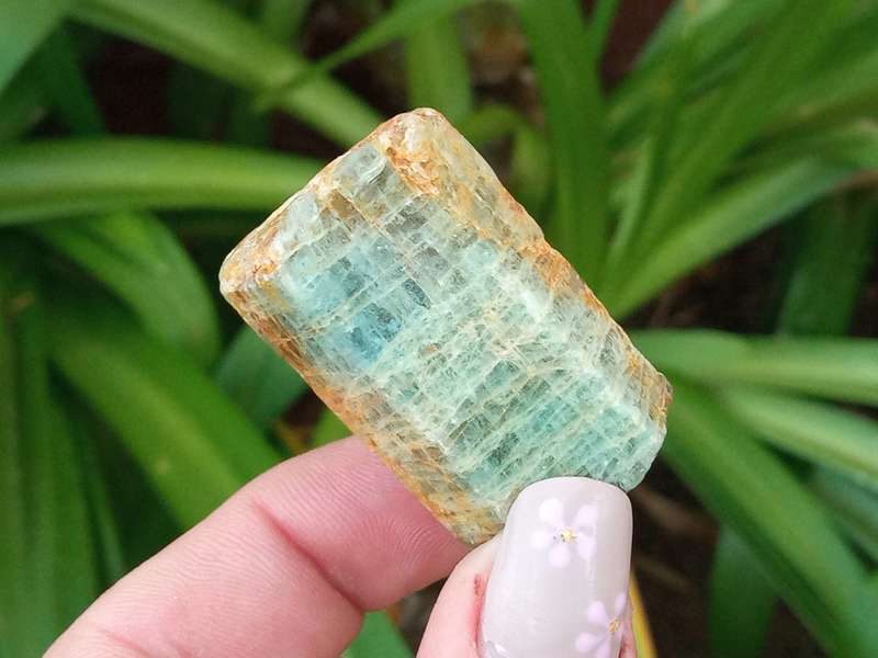Beryl Heliodor Aquamarine 4cm - Zambia - faceting rough, lapidary materials