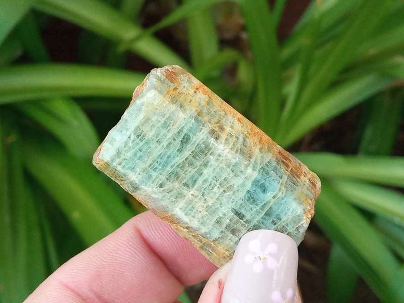 Beryl Heliodor Aquamarine 4cm - Zambia - faceting rough, lapidary materials