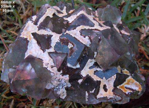Okaruso mine flourite crystals on matrix-namibia-335g