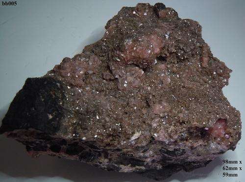 Kalahari manganese fields rhodocrosite crystals on matrix-South Africa-339gram