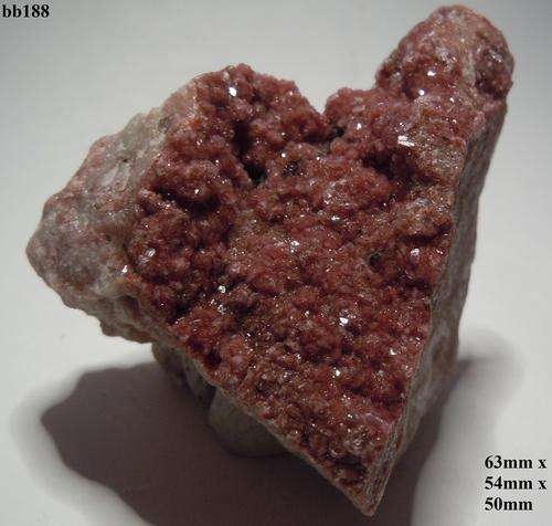 Shinkolobwe Katanga cobaltian calcite crystals on matrix-Congo-85gram