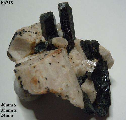 Zomba plateau aegerine crystals on a-feldspar crystal matrix-Malawi-20gram