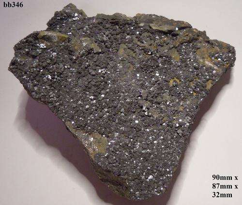 Rosh Pinah mine barite and galena crystals on matrix-Namibia-381gram