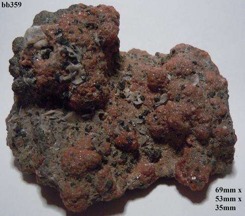Kalahari manganese fields hausmanite, barite and andradite garnet on matrix-South Africa-113gram