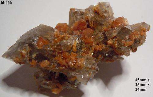 Mulanje mtn zirkon crystals on quartz crystal matrix-Malawi-15gram