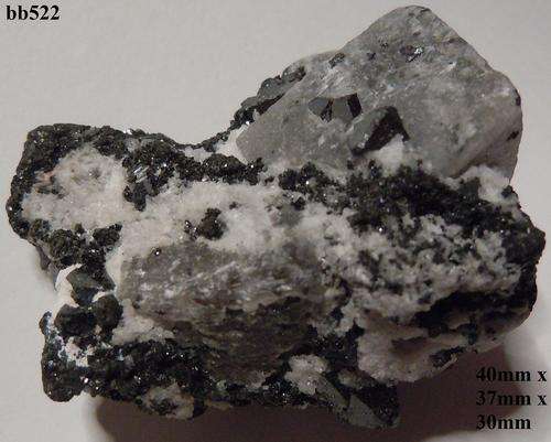 Kalahari manganese fields hematite crystals on calcite crystal matrix-South Africa-45gram