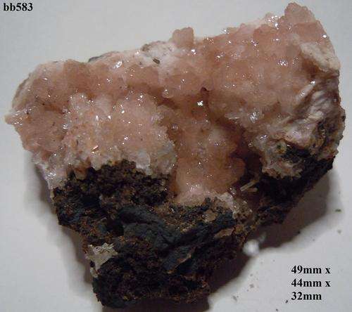 Kalahari manganese fields olmiite and calcite crystals on matrix-South Africa-65gram