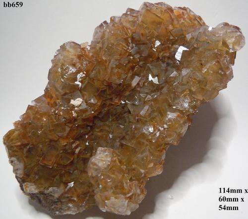 Orange river fluorite crystals on matrix-South Africa-296gram