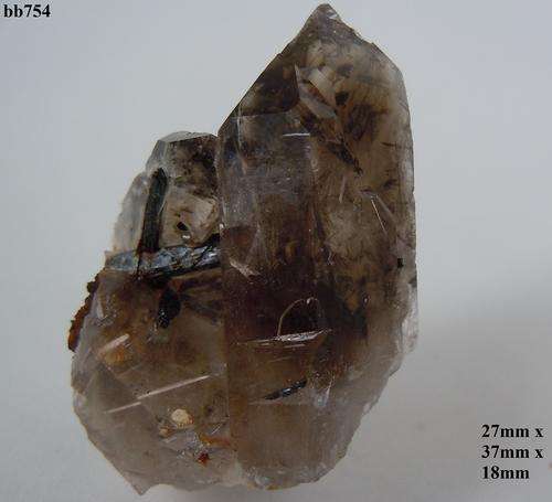 Mulanje mtn aegerine included quartz crystal cluster-Malawi-17gram