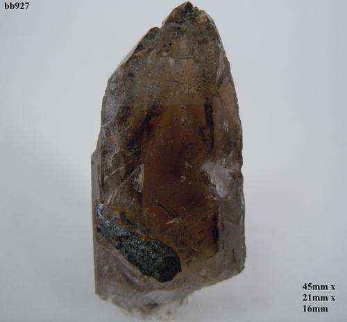 Mulanje mtn aegerine included quartz crystal-Malawi-16gram