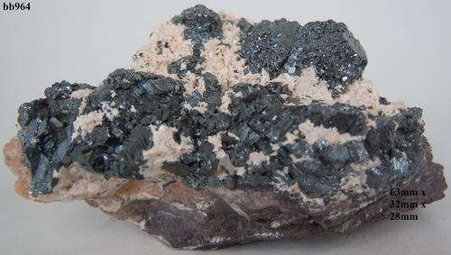 Kalahari manganese fields hematite and calcite crystals on matrix-South Africa-64gram