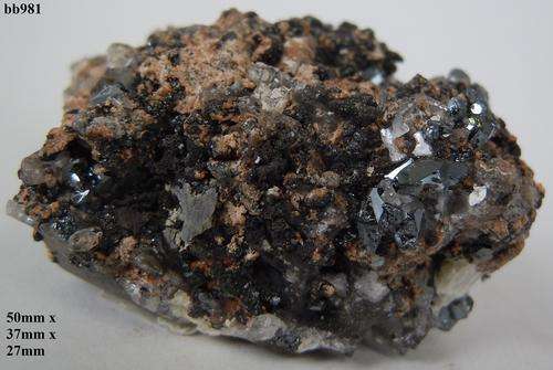 Kalahari manganese fields hematite and andradite garnet crystals on matrix-South Africa-47gram