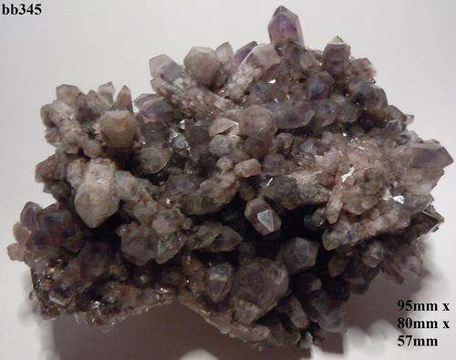 Orange river hematite included quartz crystal cluster-South Africa-194gram