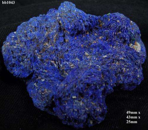 Kpushi Katanga azurite crystal cluster-Congo-40gram
