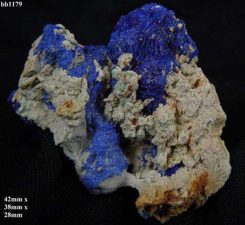 Kuipushi Katanga azurite crystals on matrix-Congo-36gram