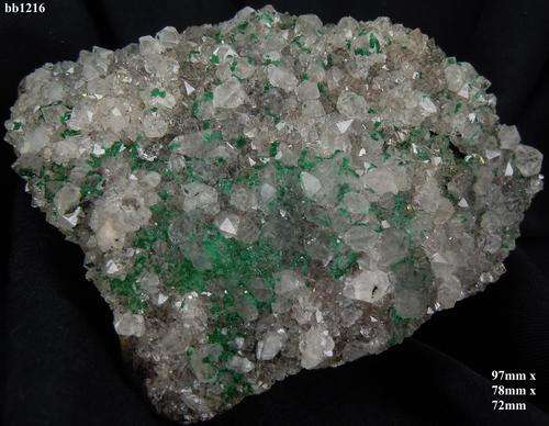 Kolwezi Katanga malachite and quartz crystals on matrix-Congo-425gram