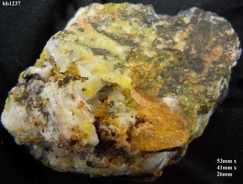 Kalahari manganese fields ettrinitye and calcite crystals on matrix-South Africa-71gram