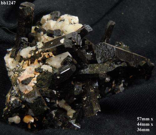 Mulanje mtn aegerine and zirkon crystals on a-feldspar crystal matrix-Malawi-50gram