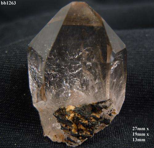 Mulanje mtn aegerine on quartz crystal-Malawi-9gram