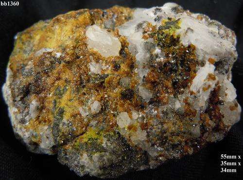 Kalahari manganese fields calcite and sturmanite crystals on matrix-South Africa-116gram