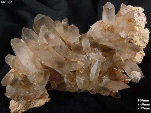 Zomba plateau quartz crystals on a-feldspar crystal matrix-Malawi-160gram