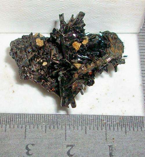Zomba zirkon on aegerine crystal cluster-malawi-6g