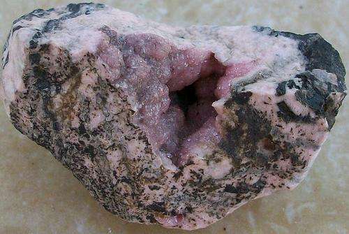 Kuruman rhodocrosite crystals on matrix-rsa-24g
